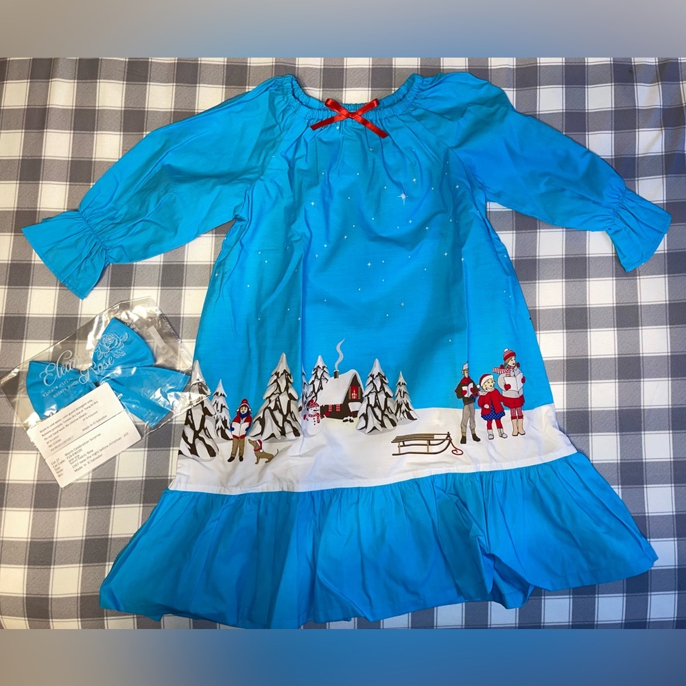 Eleanor Rose Christmas Clara Dress and Bow - 3/4